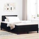 Box spring seng med hovedgærde Sort 120 x 200 cm Stof