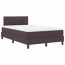 Box spring seng med hovedgærde Mørk Brun 120 x 200 cm Stof