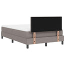 Box spring seng med hovedgærde Gråbrun 120 x 200 cm Stof
