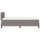 Box spring seng med hovedgærde Gråbrun 120 x 200 cm Stof
