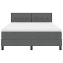 Box spring seng med hovedgærde Mørkegrå 140 x 200 cm Stof