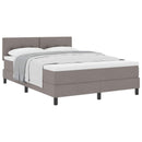 Box spring seng med hovedgærde Gråbrun 140 x 200 cm Stof
