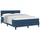 Box spring seng med hovedgærde Blå 140 x 200 cm Stof