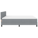 Box spring seng med hovedgærde Lysegrå 180 x 200 cm Stof