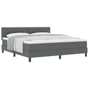 Box spring seng med hovedgærde Mørkegrå 180 x 200 cm Stof