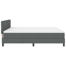 Box spring seng med hovedgærde Mørkegrå 180 x 200 cm Stof
