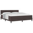 Box spring seng med hovedgærde Mørk Brun 180 x 200 cm Stof