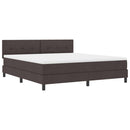 Box spring seng med hovedgærde Mørk Brun 180 x 200 cm Stof
