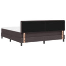 Box spring seng med hovedgærde Mørk Brun 180 x 200 cm Stof