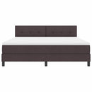 Box spring seng med hovedgærde Mørk Brun 180 x 200 cm Stof