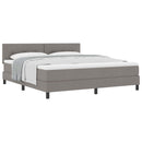 Box spring seng med hovedgærde Gråbrun 180 x 200 cm Stof