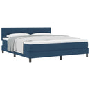 Box spring seng med hovedgærde Blå 180 x 200 cm Stof