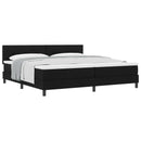 Box spring seng med hovedgærde Sort 200 x 200 cm Stof