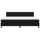 Box spring seng med hovedgærde Sort 200 x 200 cm Stof