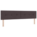 Box spring seng med hovedgærde Mørk Brun 200 x 200 cm Stof