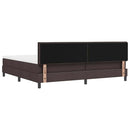 Box spring seng med hovedgærde Mørk Brun 200 x 200 cm Stof