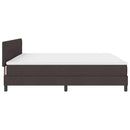 Box spring seng med hovedgærde Mørk Brun 200 x 200 cm Stof