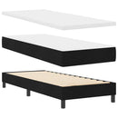 Box spring seng med hovedgærde Sort 80 x 200 cm Stof
