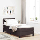 Box spring seng med hovedgærde Mørk Brun 80 x 200 cm Stof