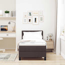 Box spring seng med hovedgærde Mørk Brun 80 x 200 cm Stof