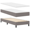 Box spring seng med hovedgærde Gråbrun 80 x 200 cm Stof