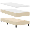 Box spring seng med hovedgærde Creme 80 x 200 cm Stof
