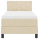 Box spring seng med hovedgærde Creme 80 x 200 cm Stof
