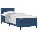 Box spring seng med hovedgærde Blå 80 x 200 cm Stof