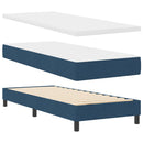 Box spring seng med hovedgærde Blå 80 x 200 cm Stof