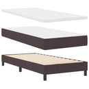 Box spring seng med hovedgærde Mørk Brun 90 x 200 cm Stof