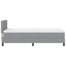 Box spring seng med hovedgærde Lysegrå 100 x 200 cm Stof