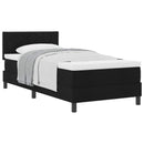 Box spring seng med hovedgærde Sort 100 x 200 cm Stof