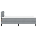 Box spring seng med hovedgærde Lysegrå 120 x 190 cm Stof