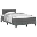 Box spring seng med hovedgærde Mørkegrå 120 x 190 cm Stof