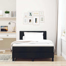 Box spring seng med hovedgærde Sort 120 x 190 cm Stof
