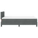 Box spring seng med hovedgærde Mørkegrå 120 x 200 cm Stof
