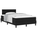 Box spring seng med pude med hovedgærde Sort 120 x 200 cm Stof