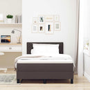 Box spring seng med pude Mørk Brun 120 x 200 cm Stof