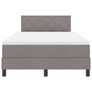 Box spring seng med hovedgærde Gråbrun 120 x 200 cm Stof