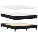 Box spring seng med hovedgærde Sort 140 x 190 cm Stof