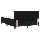 Box spring seng med hovedgærde Sort 140 x 190 cm Stof