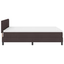 Box spring seng med hovedgærde Mørk Brun 140 x 190 cm Stof