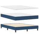 Box spring seng med pude med hovedgærde Blå 140 x 190 cm Stof