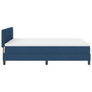 Box spring seng med pude med hovedgærde Blå 140 x 190 cm Stof