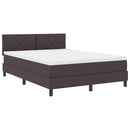 Box spring seng med pude Mørk Brun 140 x 200 cm Stof