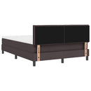 Box spring seng med pude Mørk Brun 140 x 200 cm Stof