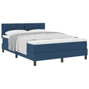 Box spring seng med hovedgærde Blå 160 x 200 cm Stof