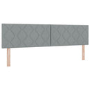 Box spring seng med hovedgærde Lysegrå 180 x 200 cm Stof