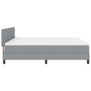 Box spring seng med hovedgærde Lysegrå 180 x 200 cm Stof