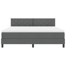 Box spring seng med hovedgærde Mørkegrå 180 x 200 cm Stof